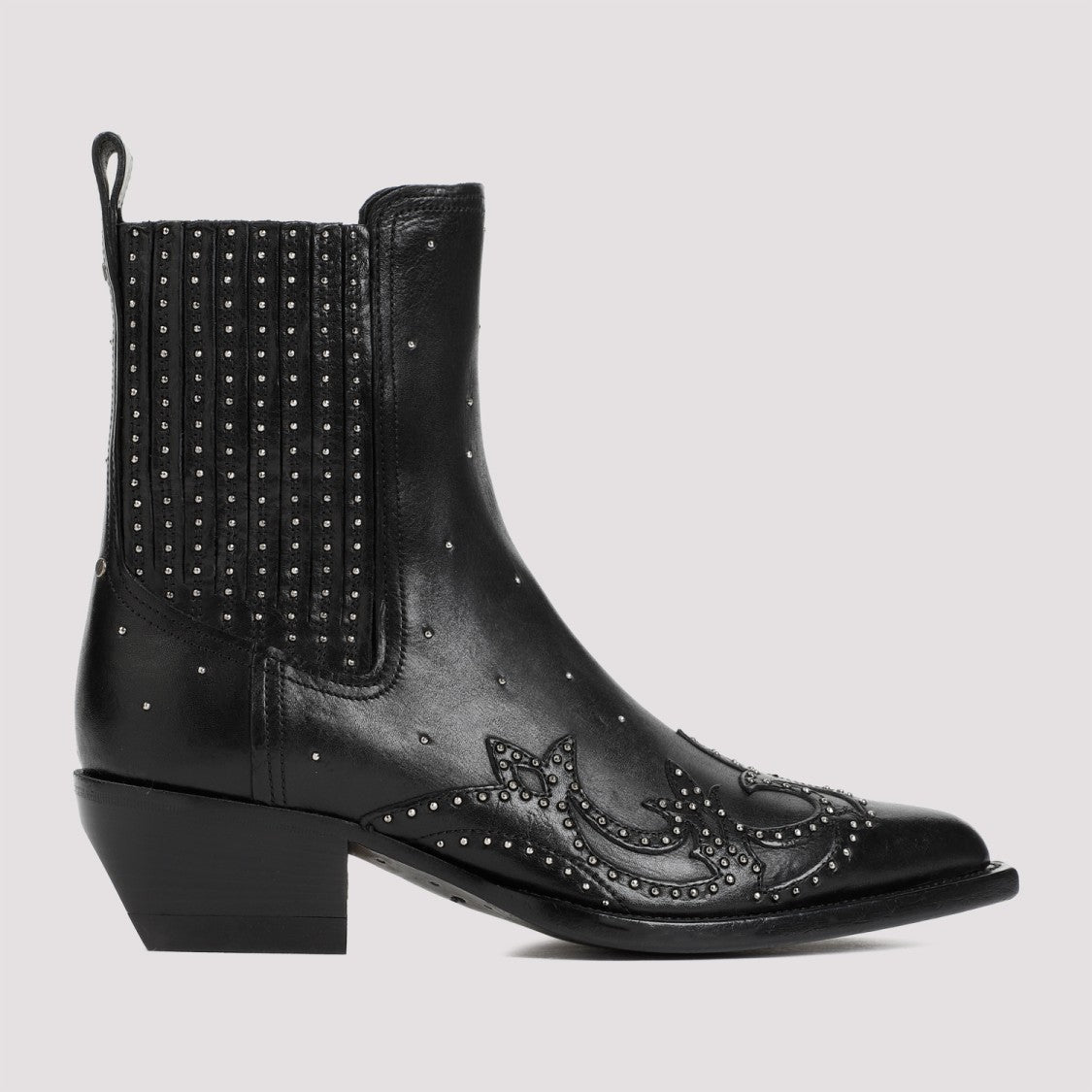 Golden Goose Debbie Black Cow Leather Beatles Boots