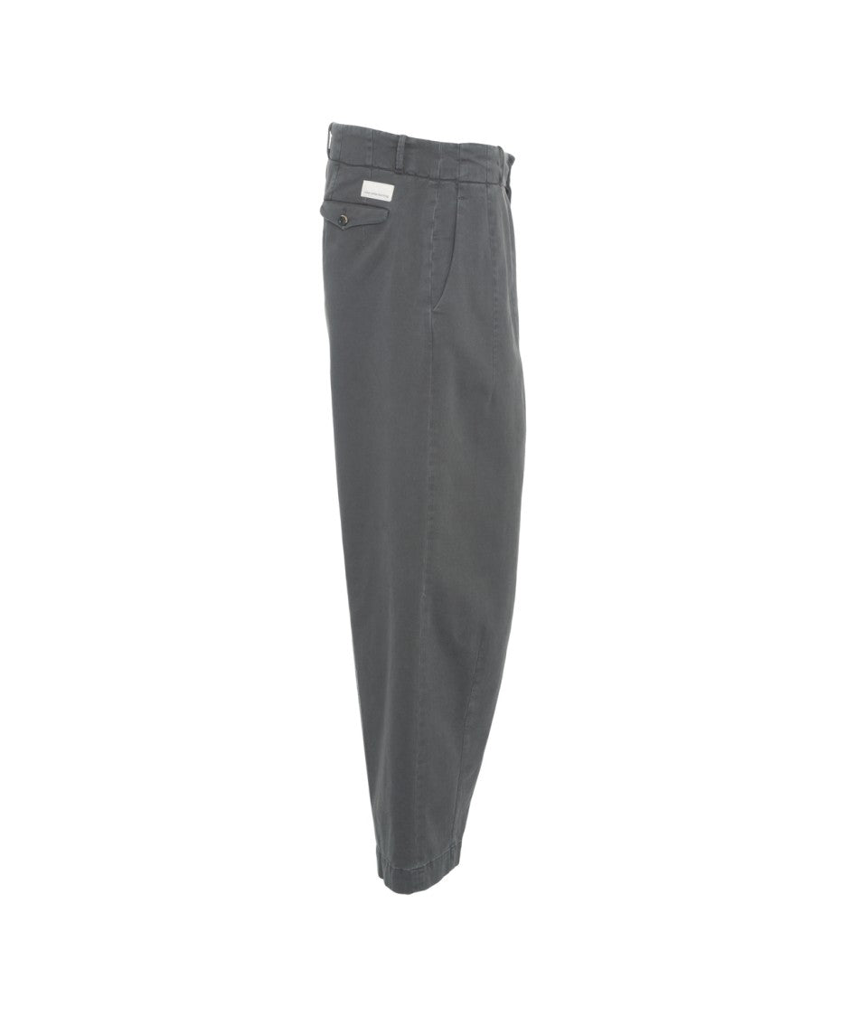 Nine In The Morning High-Waisted Wide Leg Pants With Pressed Stitch Details