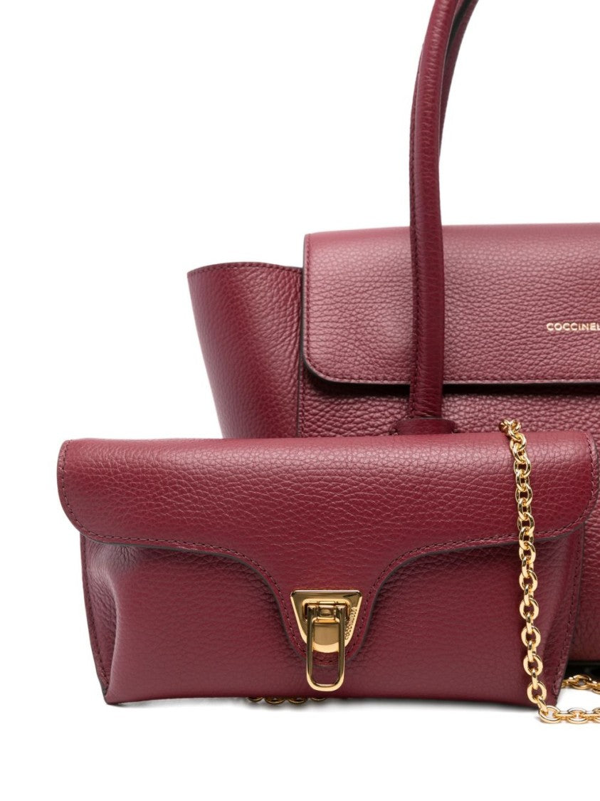 Coccinelle Structured Textured Calfskin Tote Bag