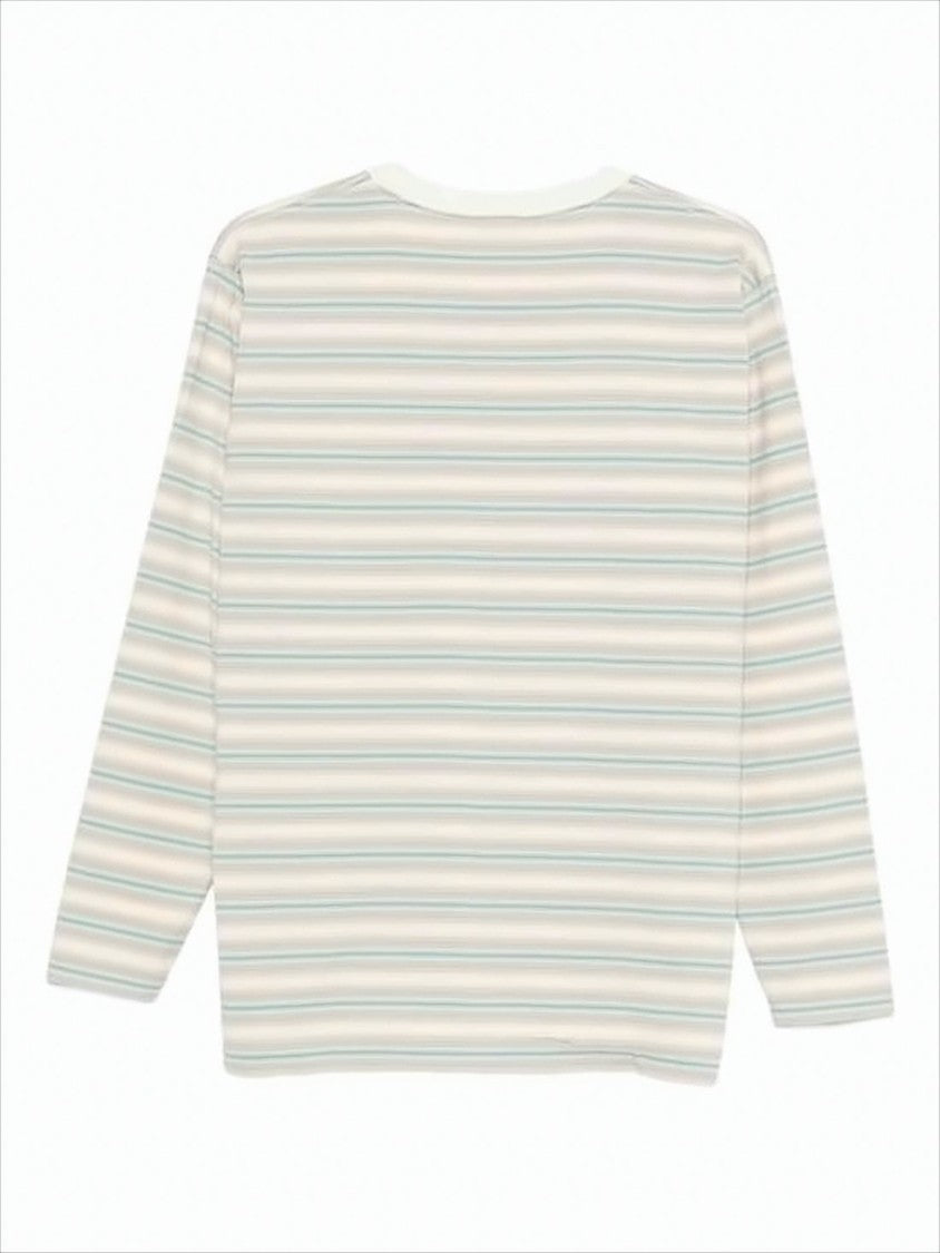 Auralee Striped Long-Sleeve Crew Neck T-Shirt