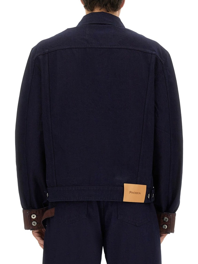 J. W. Anderson Cropped Denim Jacket With Contrasting Cuffs