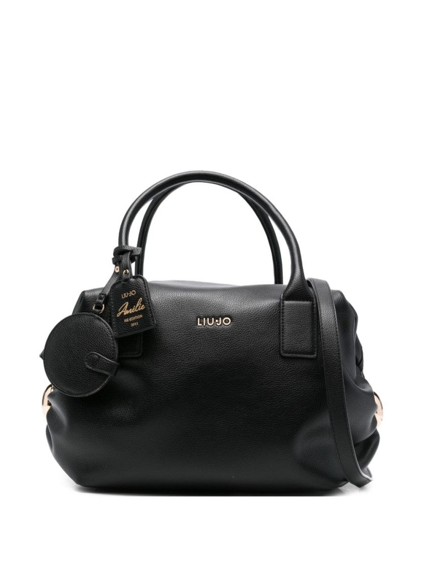 Liu Jo Textured Synthetic Leather Handbag With Gold-Tone Accents