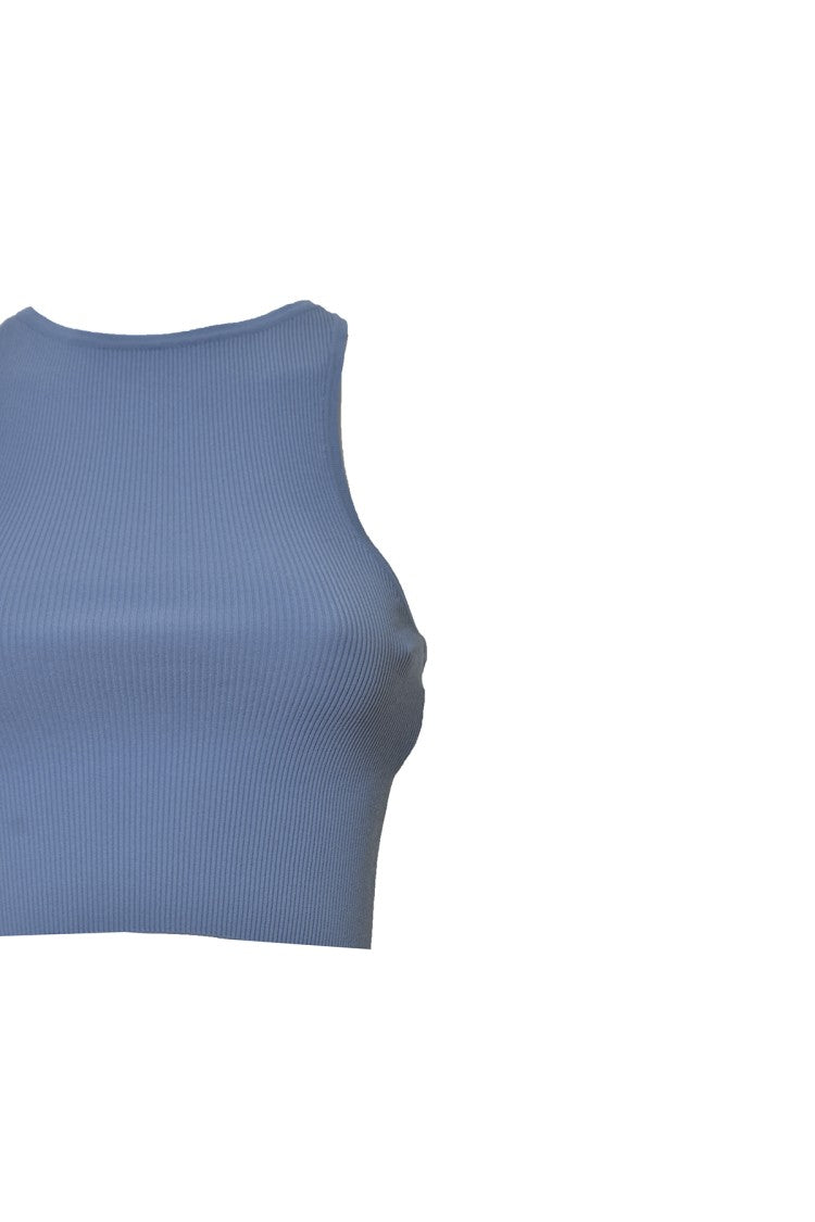 Max Mara Light Blue Viscose Turku Top