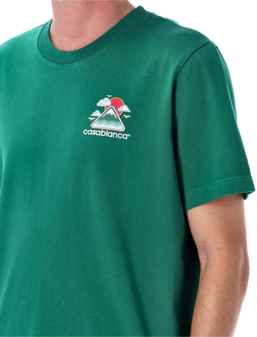 Casablanca Montagne Ondulée Screen Printed T-Shirt