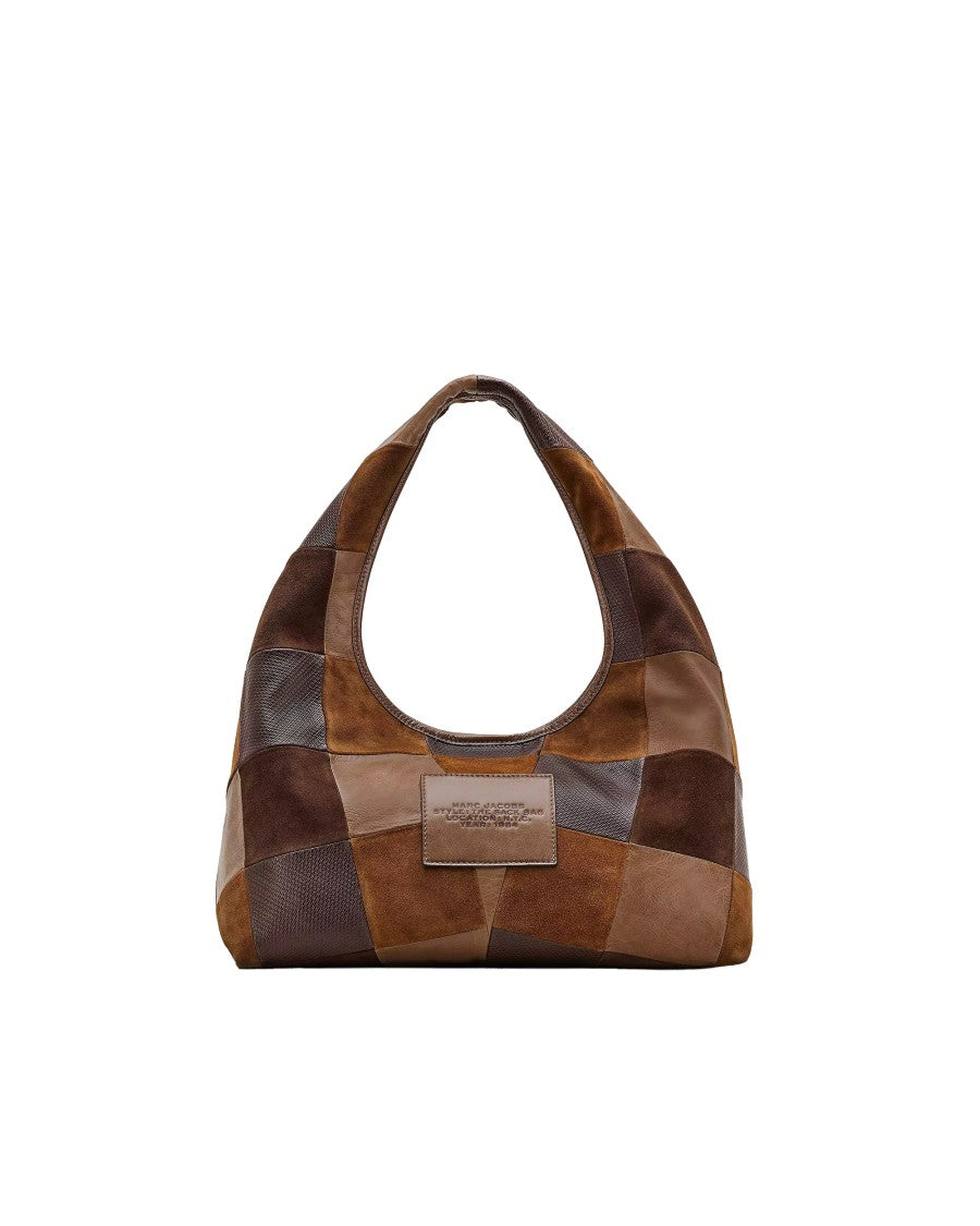 Marc Jacobs The Suede Patchwork Sack Bag Brown Multi