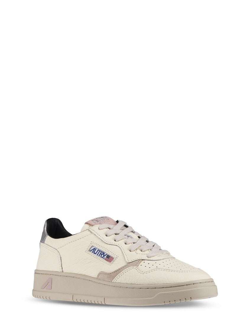 Autry Low-Top Sneakers With Textured And Smooth Leather Design