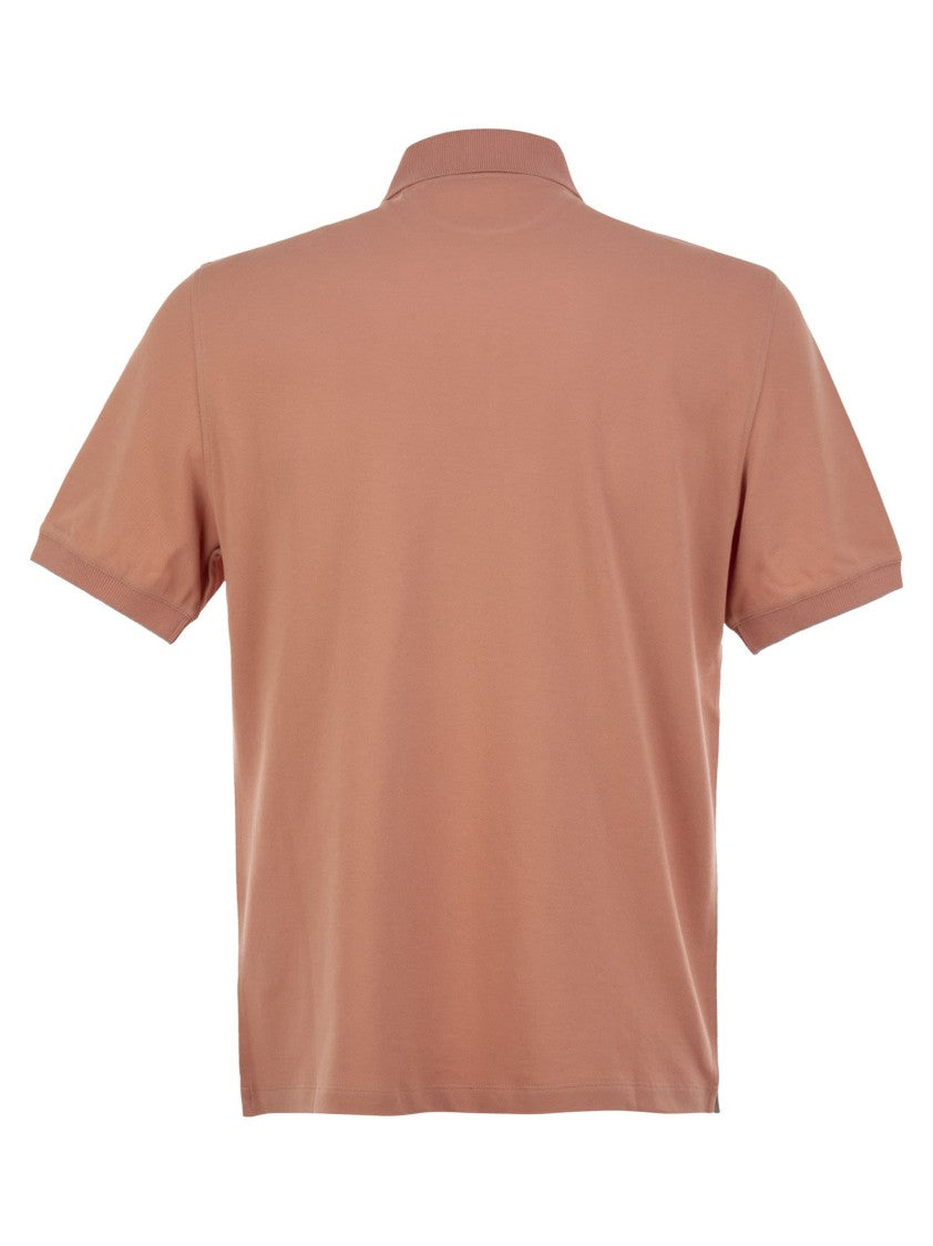 Brunello Cucinelli Cotton Polo Shirt With Printed Logo