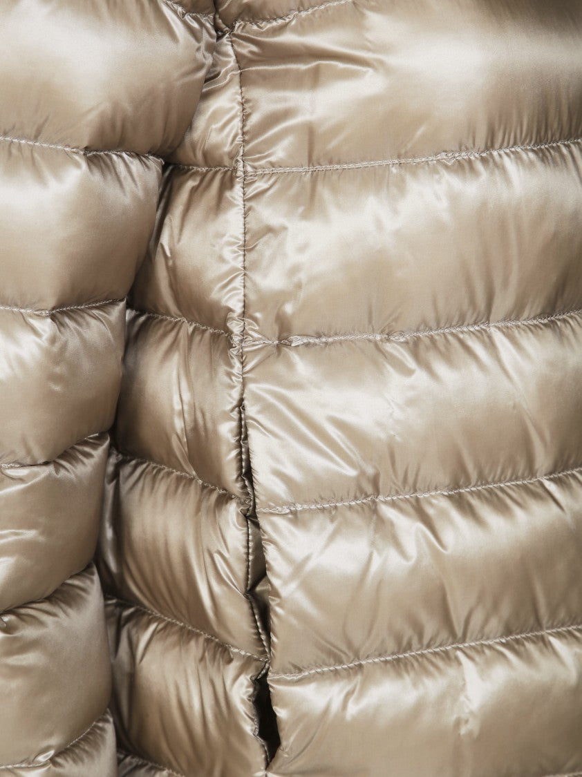 Herno Quilted Midi-Length Puffer Coat With High Collar And Zip Closure