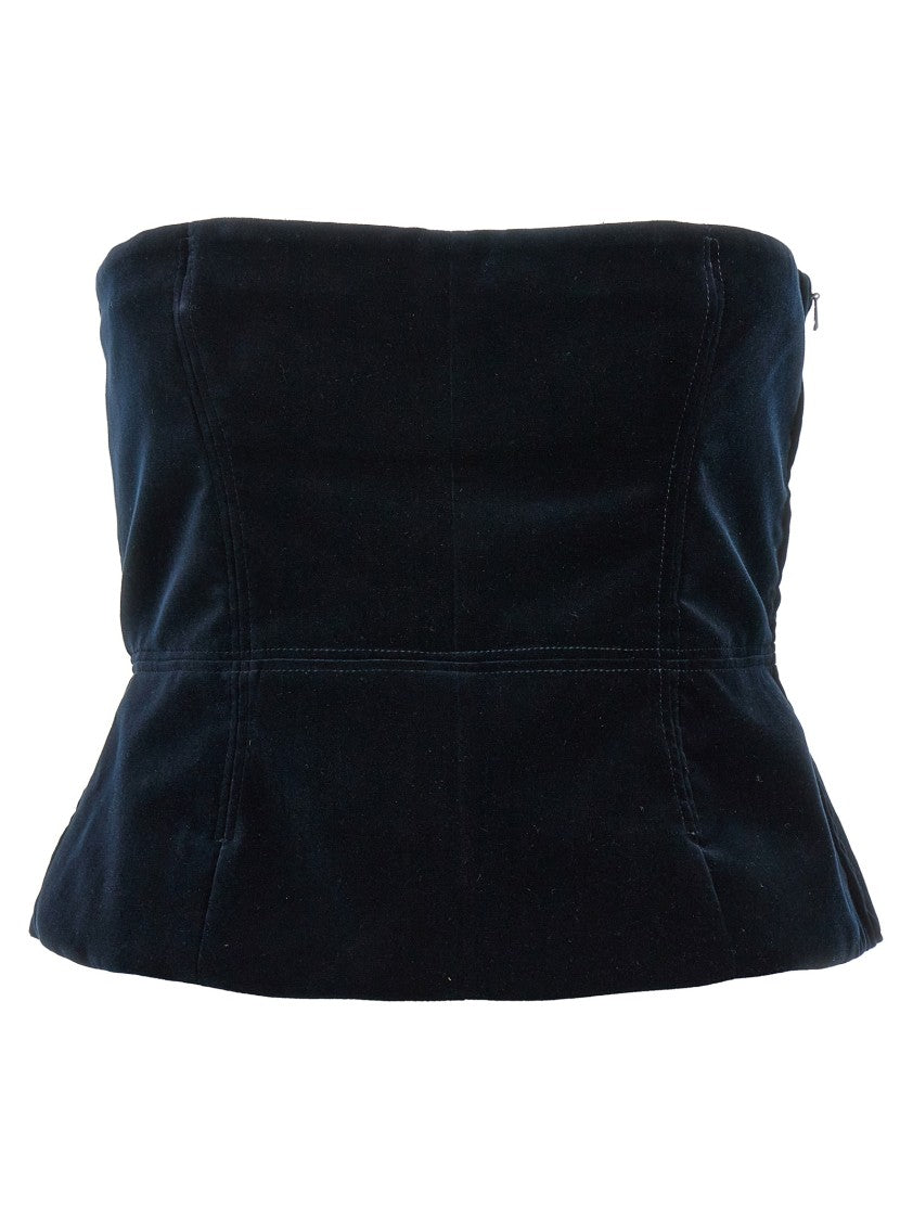 Tom Ford Strapless Black Velvet Top