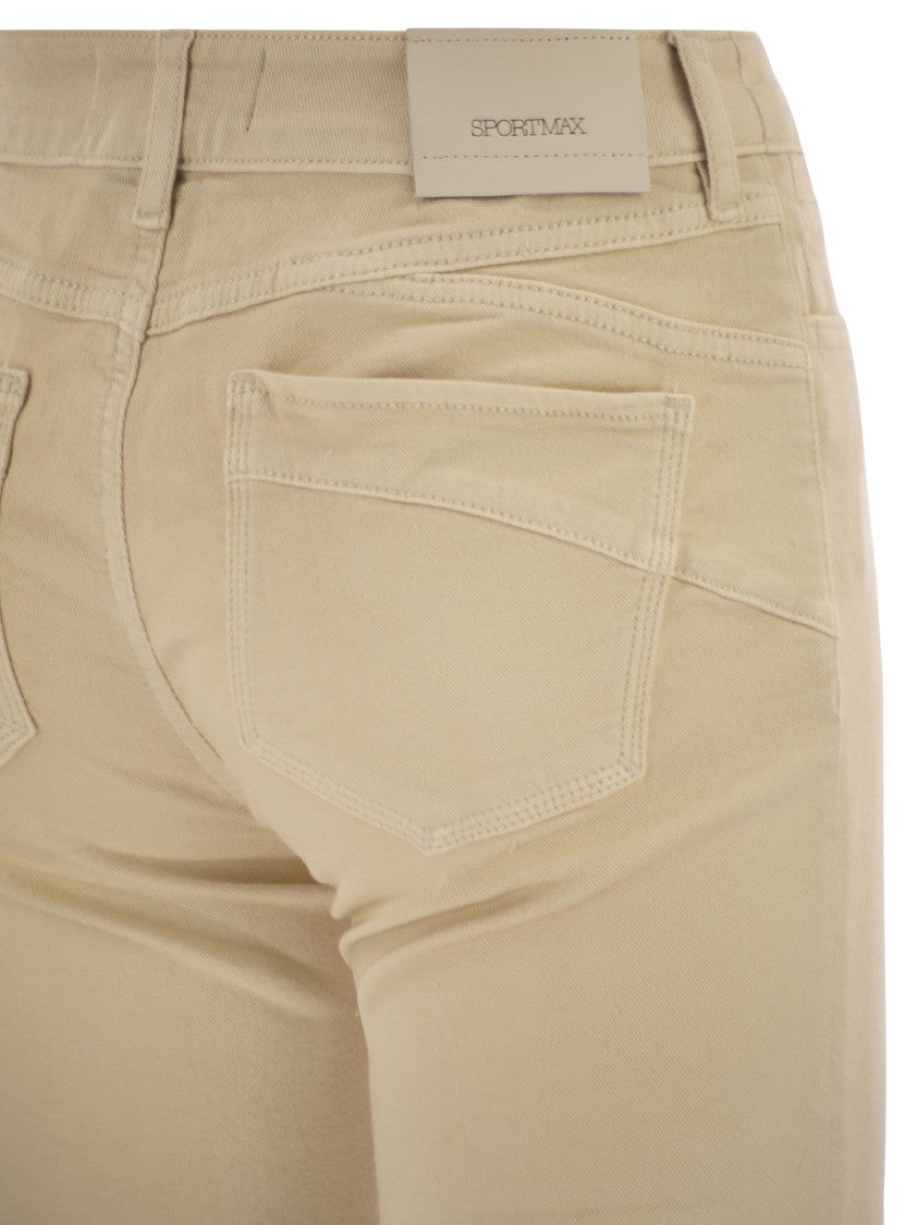 Sportmax Enna - Denim Pants With Mini Flare Line