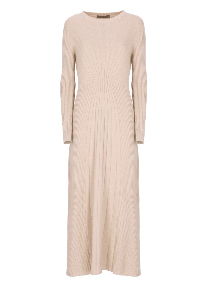 D. Exterior Beige Cashmere Blend Dress