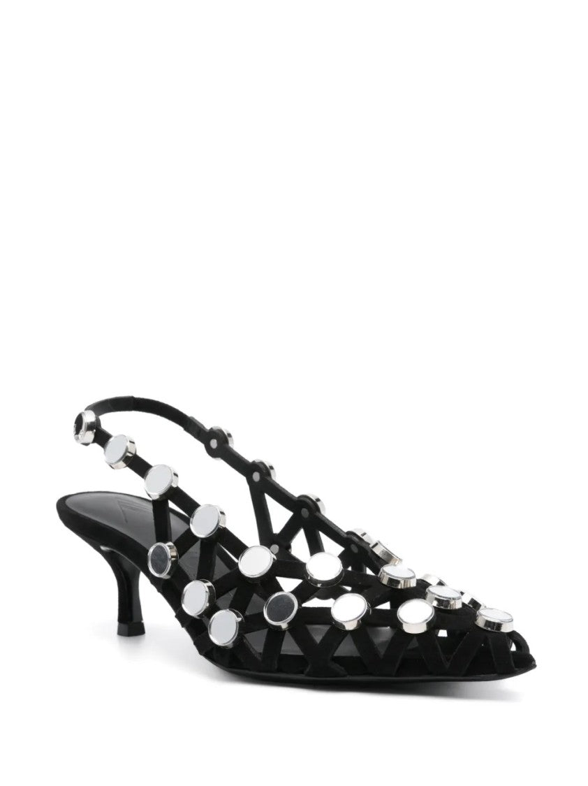 The Attico Grid Slingback 50Mm