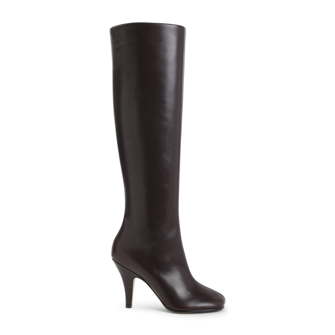 Phoebe Philo Knee-High Oxblood Brown Calf Leather Boots