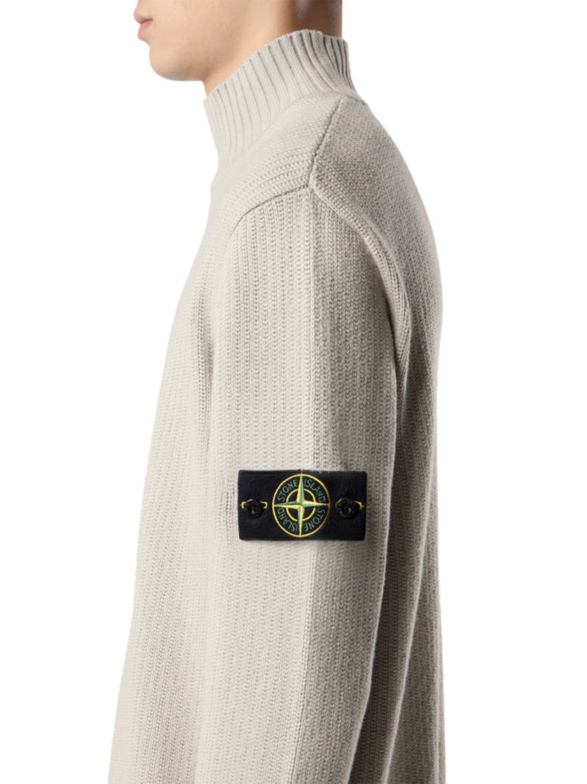 Stone Island Comfortable Knit Sweater In Soft Grey Blend