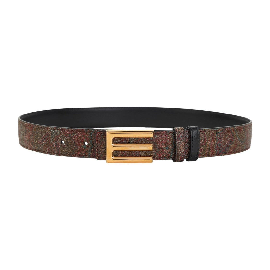 Etro Black Logo Buckle Belt