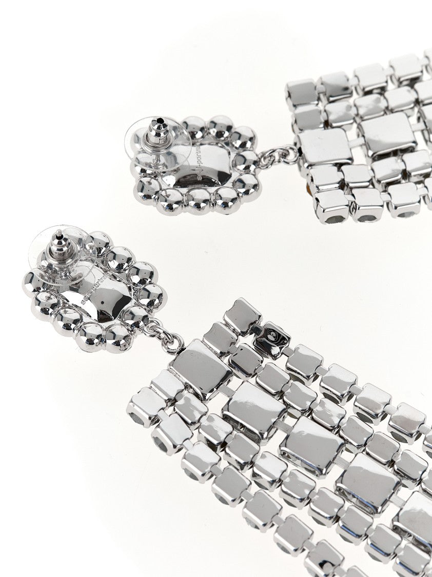 Self-Portrait 'Multi Crystal Droplet' Earrings