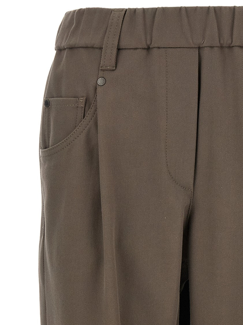 Brunello Cucinelli Shiny Bartack Pants