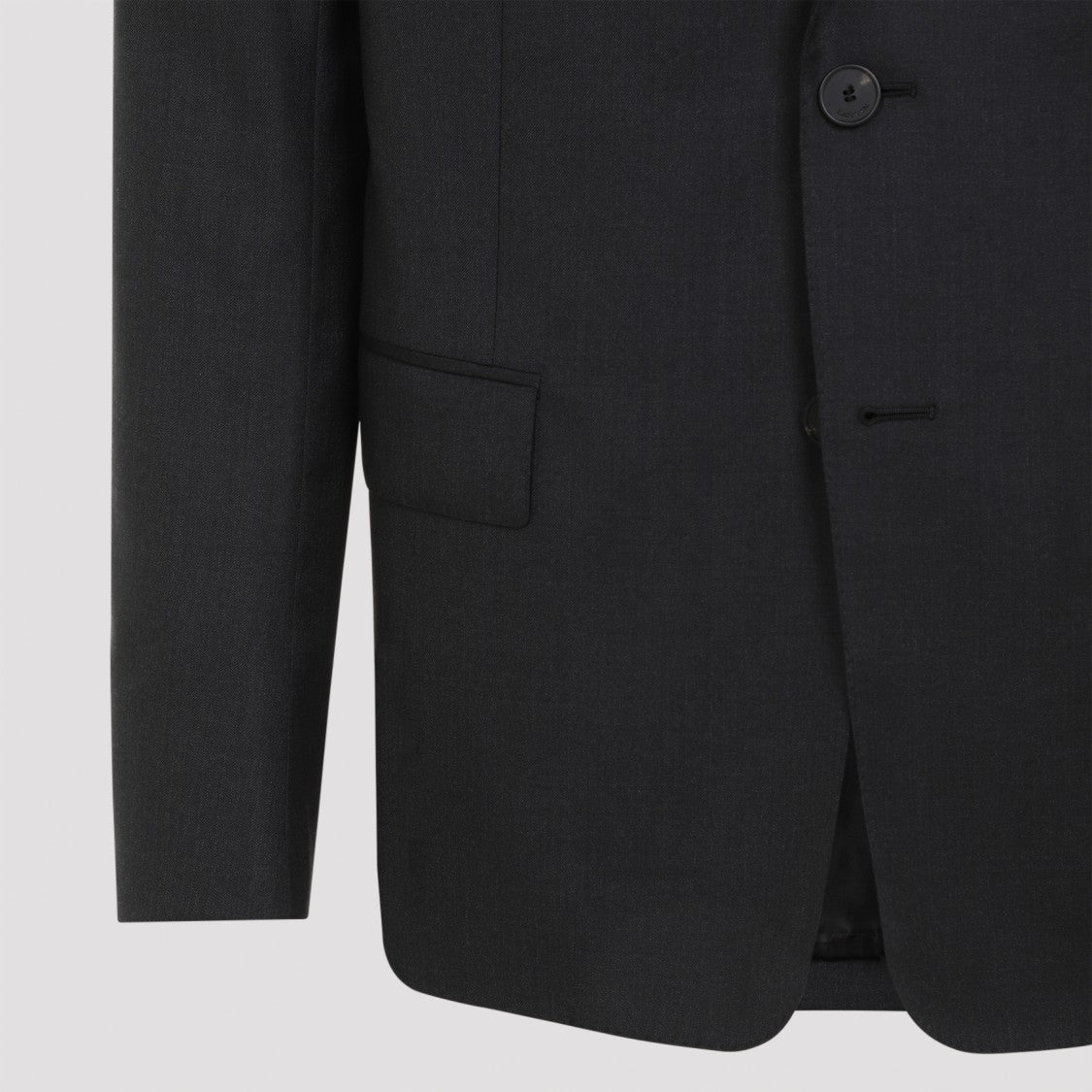 Lanvin Single Breasted Tailored Grey Virgin Wool Jacket