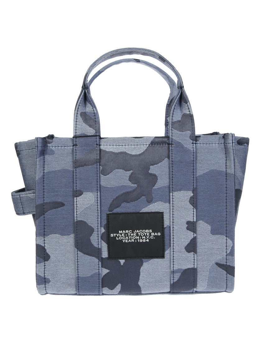 Marc Jacobs Blue Camouflage Tote Bag With Detachable Strap