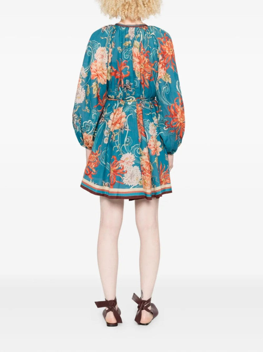 Alemais Fletcher Floral-Print Mini Dress