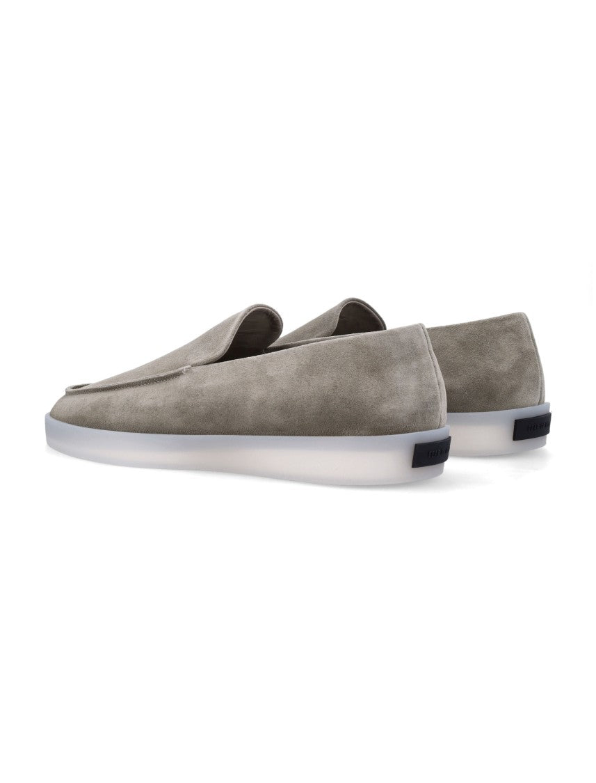 Fear Of God Suede-Like Taupe Loafers With Translucent Sole