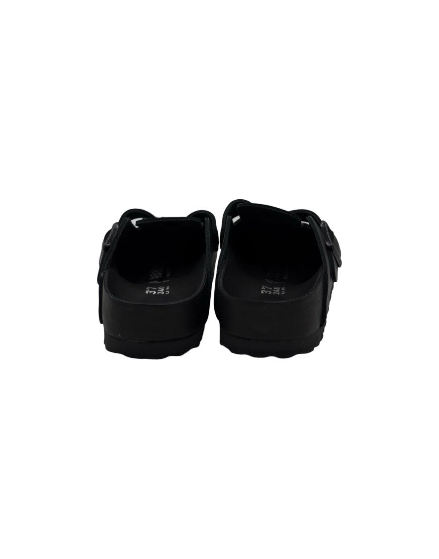 Birkenstock Boston Exquisite Black Natural Lea Sandals