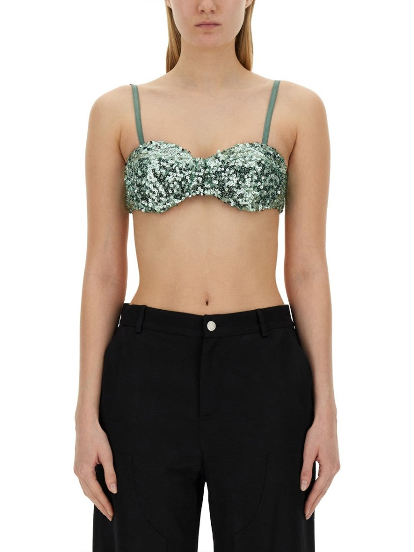 Moschino Cropped Sequined Top
