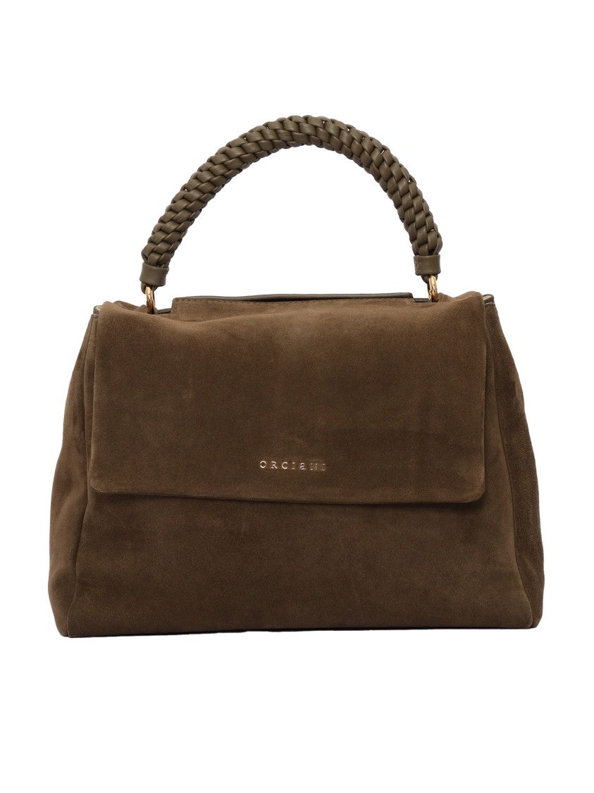Claudio Orciani Structured Calf Leather Handbag With Top Handle