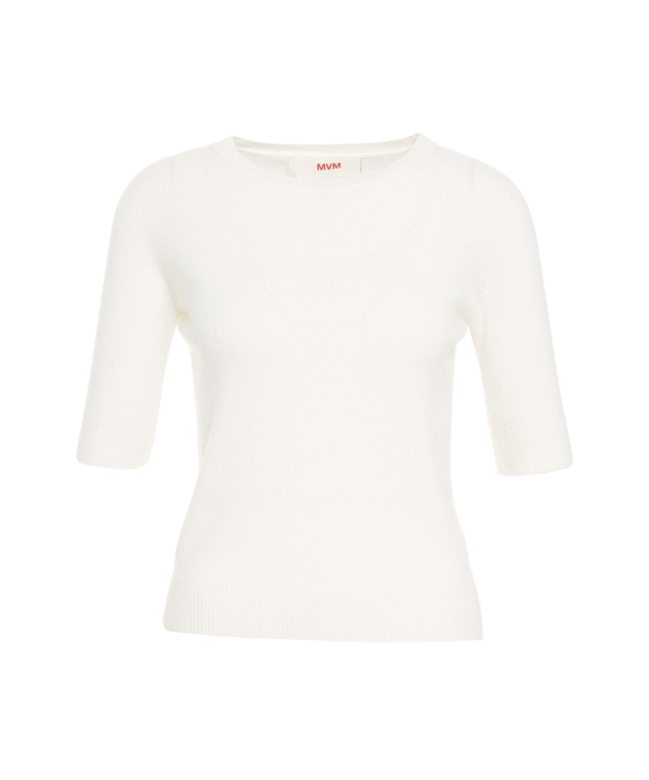 Mvm Fine-Knit Sweater With Round Neckline
