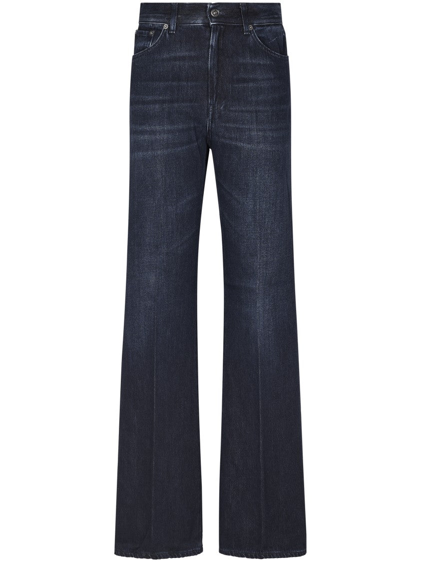 Dondup Wide-Leg Denim Trousers