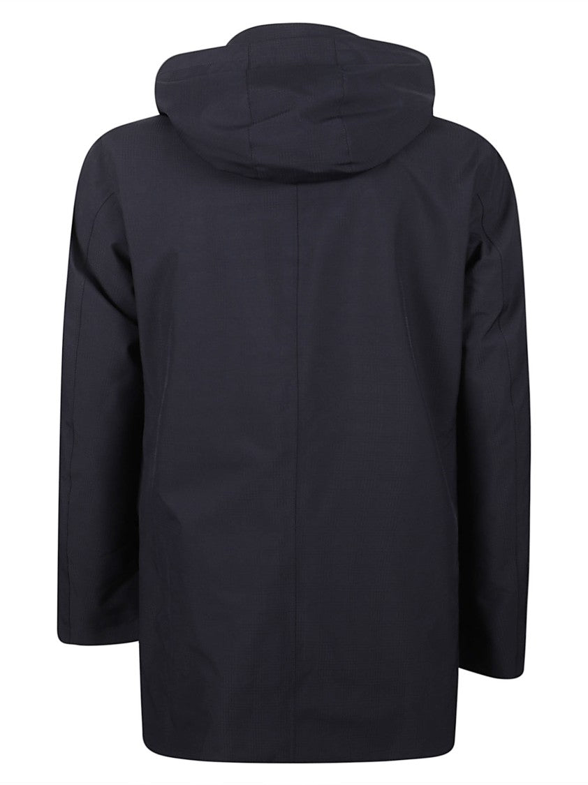 People Of Shibuya Blue Coat With Structured Collar And Concealed Zipper