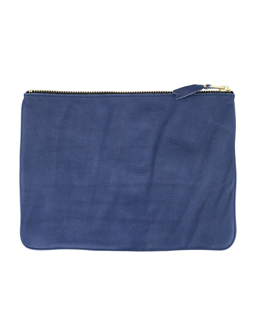 Comme Des Garçons Rectangular Pouch In Deep Blue
