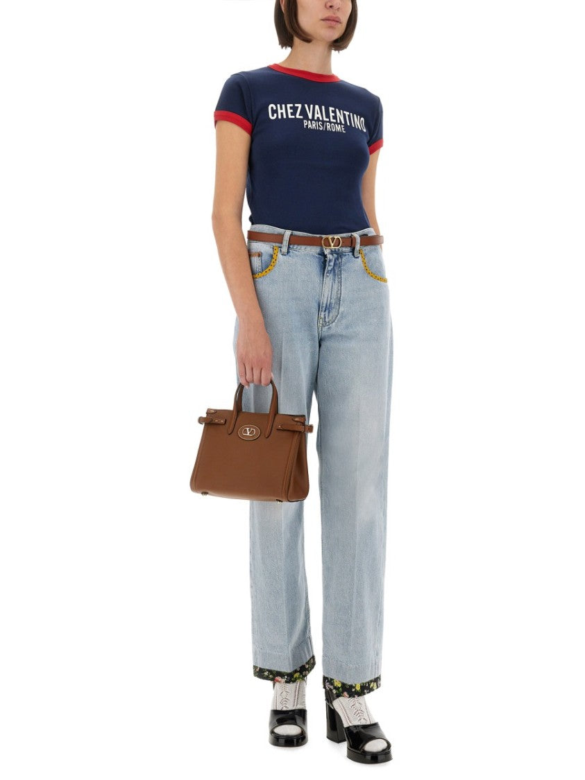 Valentino Slim-Fit Cotton Jersey T-Shirt With Contrasting Trim