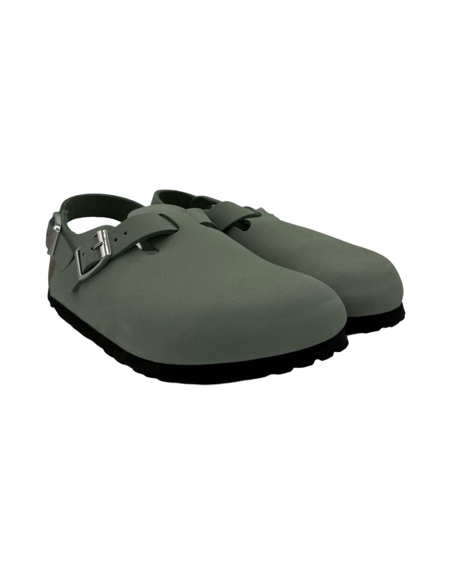 Birkenstock Tokio Clog – Pure Sage Nubuck Leather