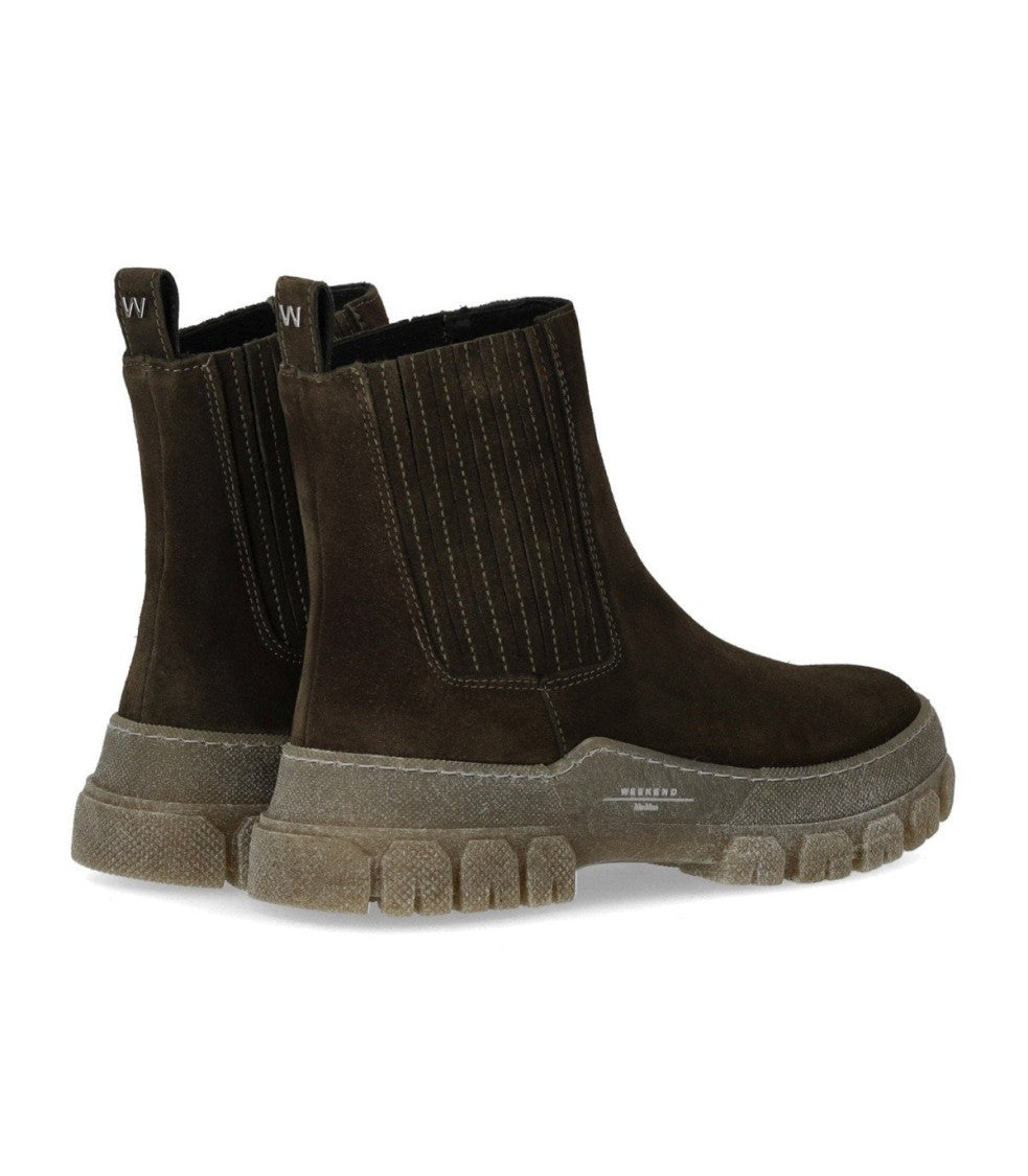 Max Mara Genepi Military Green Chelsea Boot