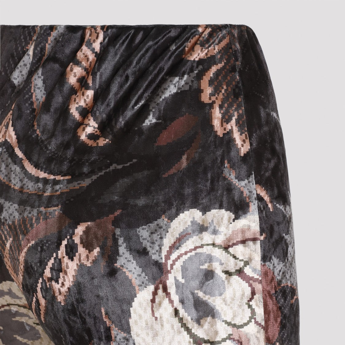 Etro Flared Trousers With Floral Print And Stretch Fabric
