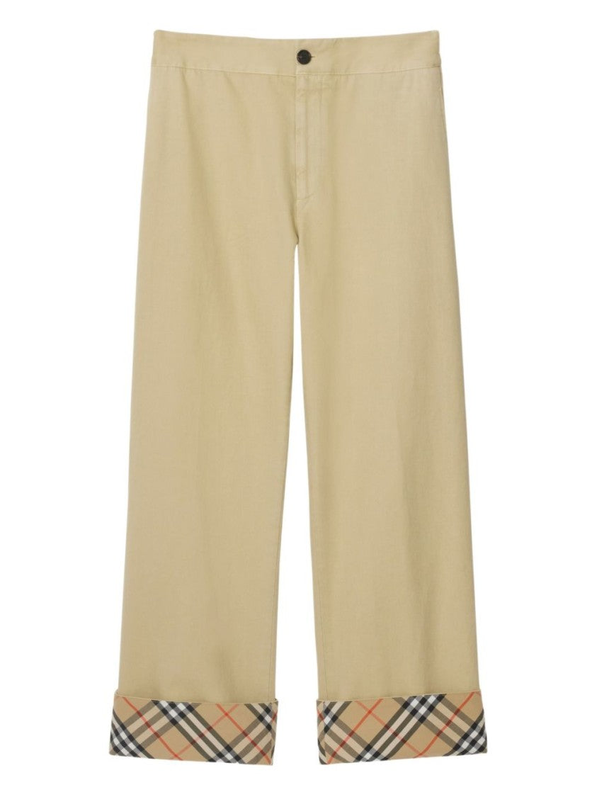 Burberry Wavy Pattern Gabardine Trousers
