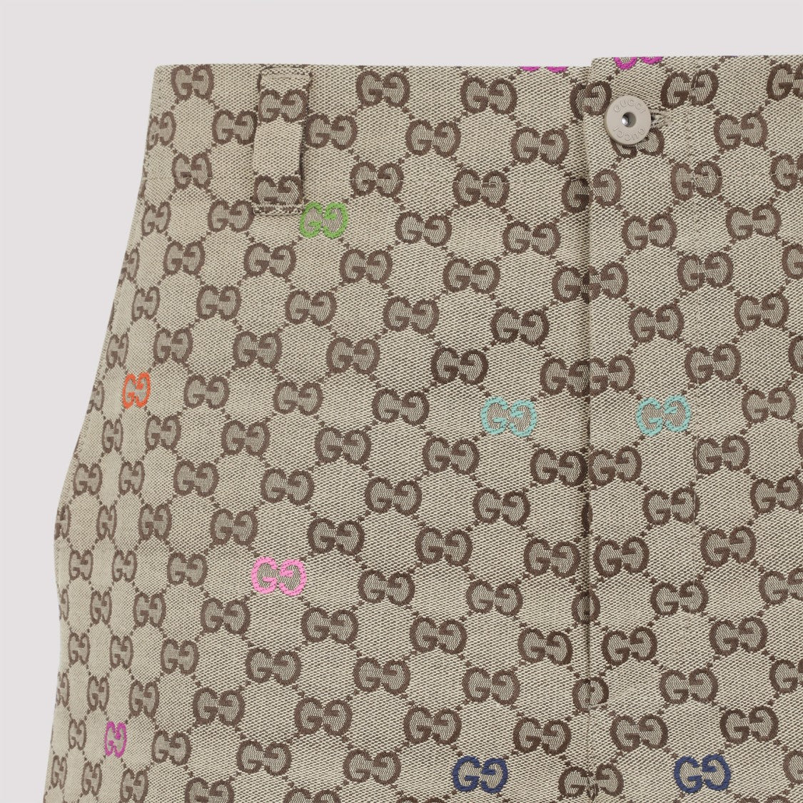 Gucci Camel Beige Cotton Gg Short Pants