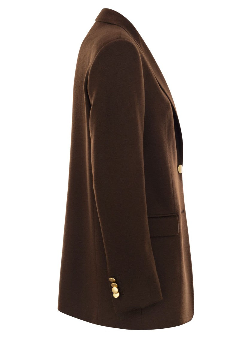Tagliatore Tailored Cashmere Blazer With Peaked Lapels