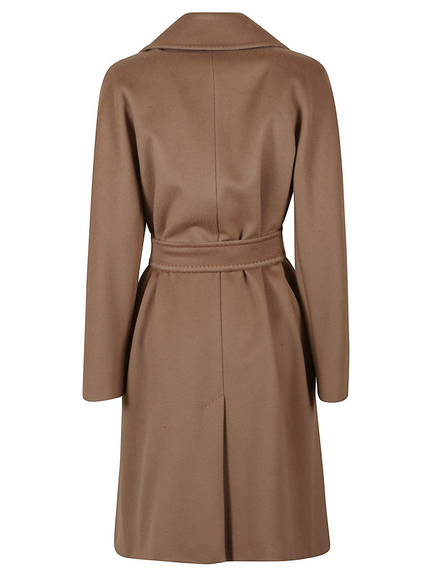 Max Mara Knee-Length Wool Coat With Belted Waist