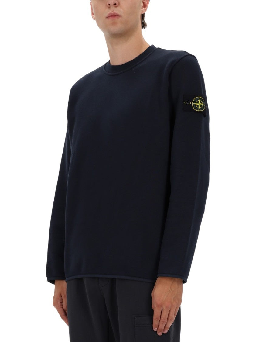Stone Island Relaxed Fit Blue Sweatshirt