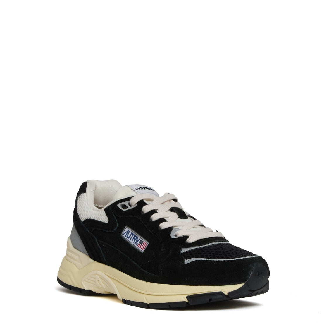 Autry Sneakers Hyperway In Mesh E Suede Nero/Argento