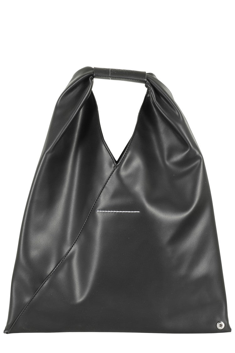 Mm6 By Maison Margiela Triangular Black Handbag With Minimalist Design