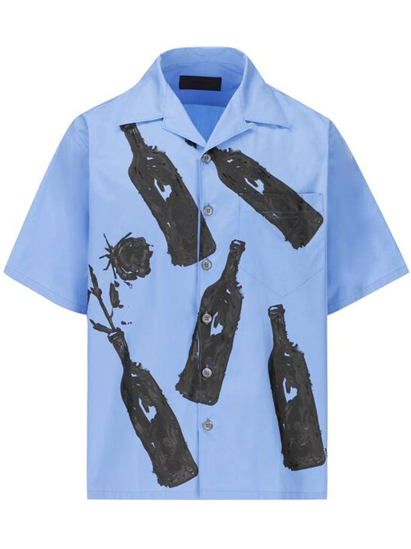 Prada Blue Cotton Shirt