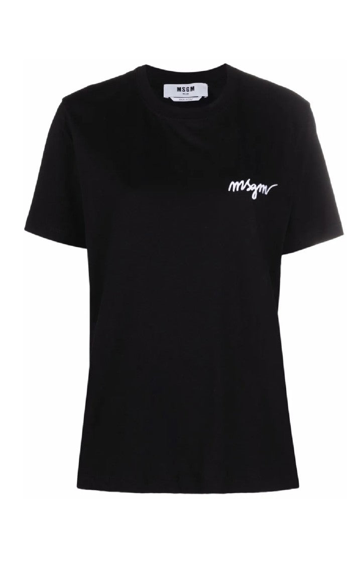 Msgm Relaxed Fit Black T-Shirt