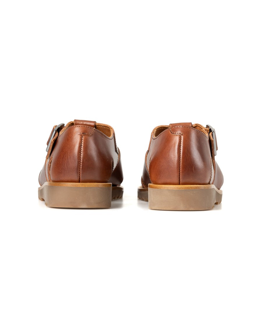 Paraboot Brown Open-Toe Sandals With Adjustable Buckle