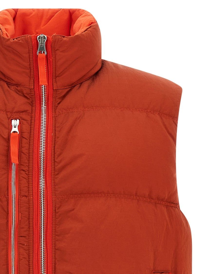 Stone Island Quilted Padded Vest With High Neck