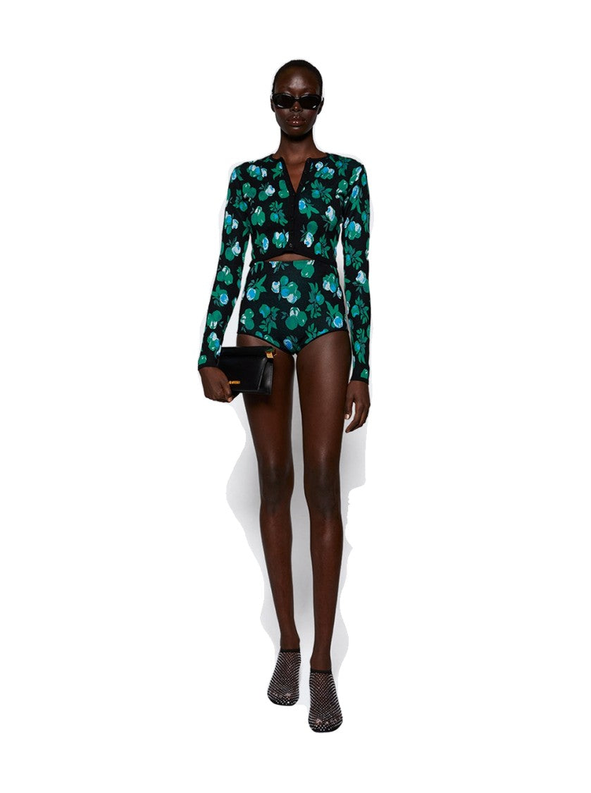 Coperni Jacquard Knitted Shorts Blue