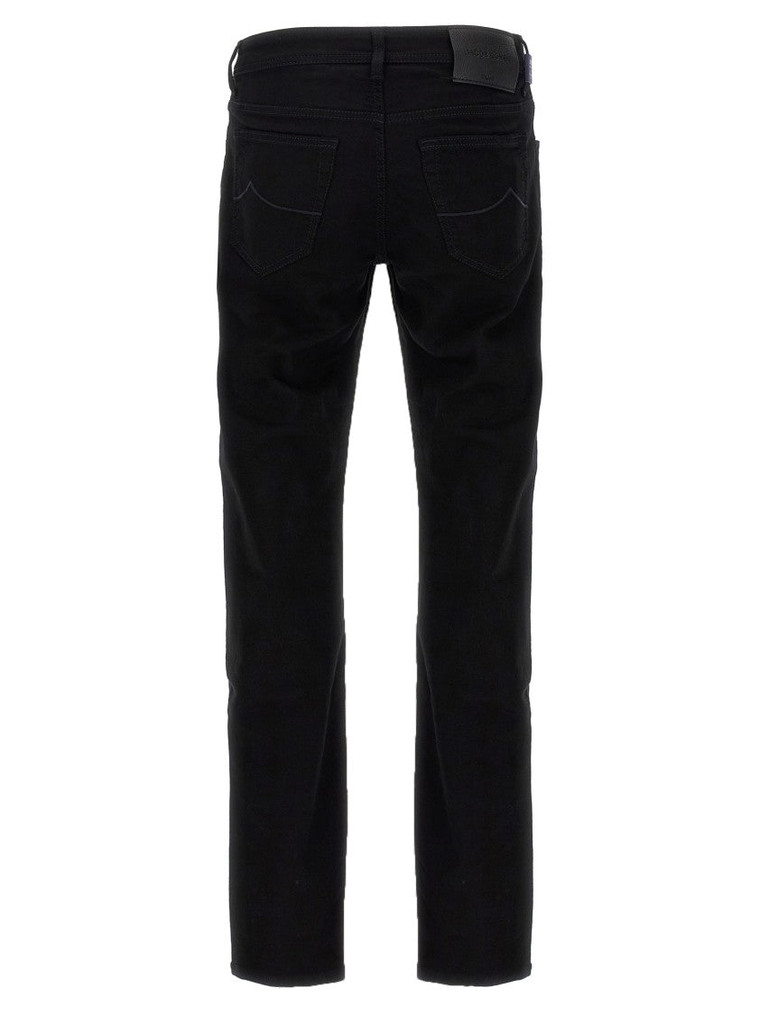 Jacob Cohen Mid-Rise Slim Fit Black Denim Jeans