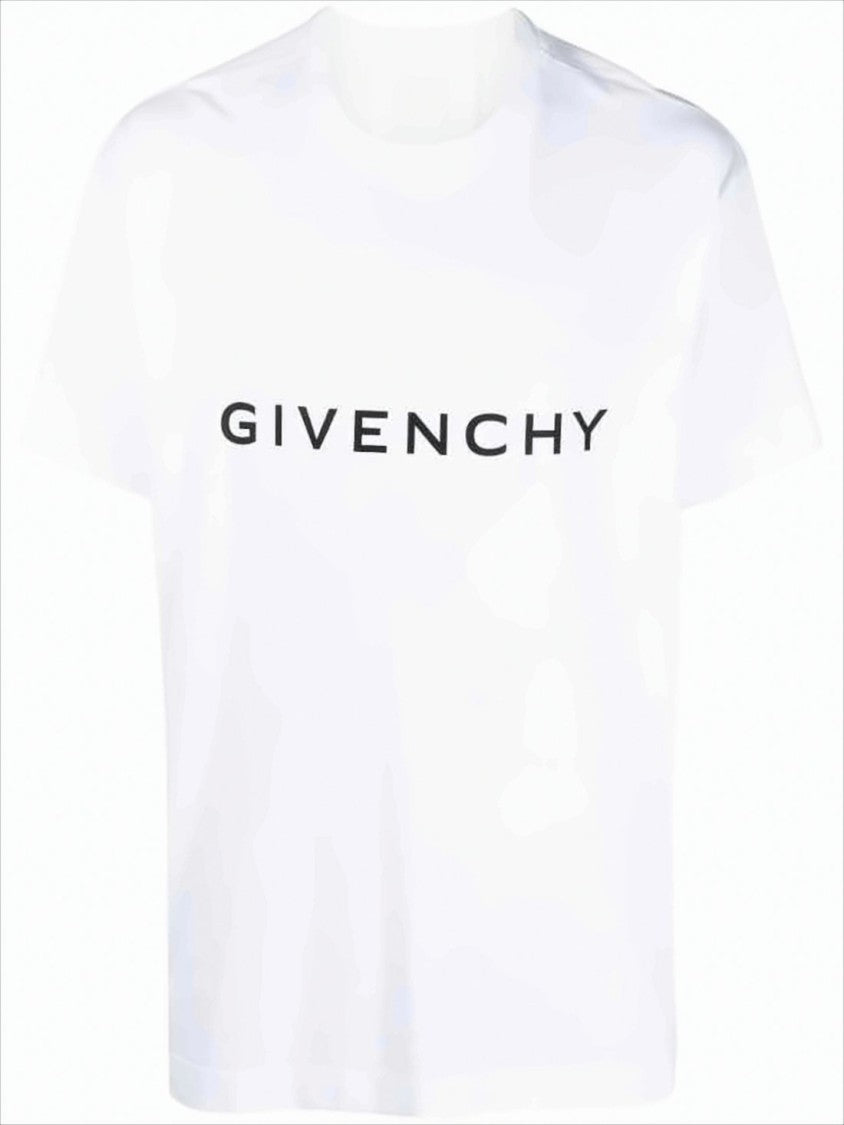 Givenchy Minimalist White Cotton Short-Sleeve T-Shirt With Bold Logo